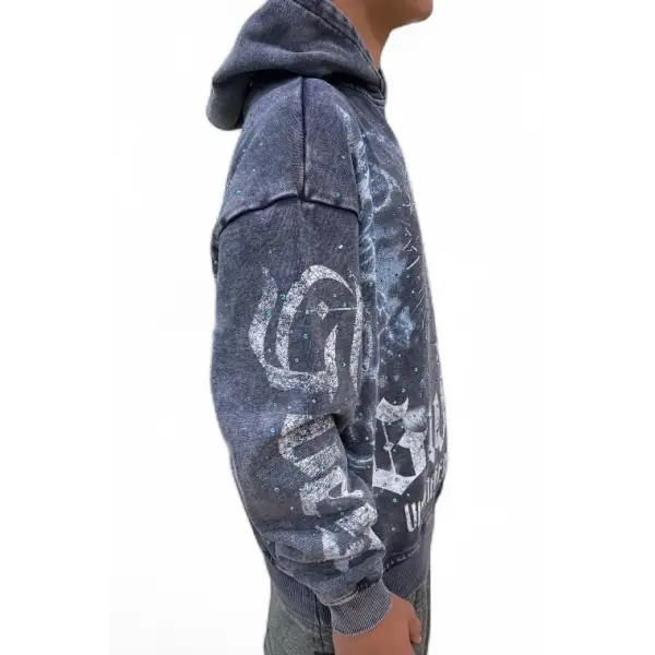 Gwest complicated rhinestone hoodie - HOODIE