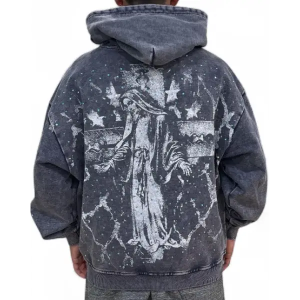 Gwest complicated rhinestone hoodie - HOODIE