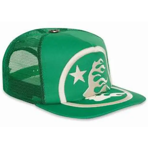 Hell star big logo snapback trucker hat - OSFA / GREEN - HATS