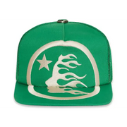 Hell star big logo snapback trucker hat - OSFA / GREEN - HATS