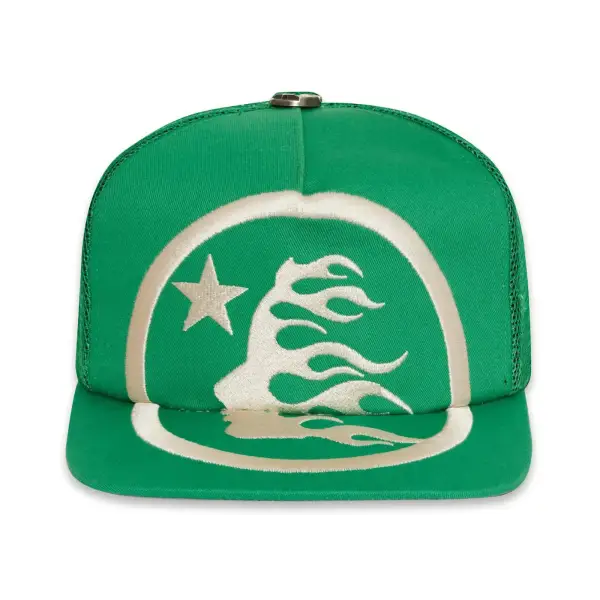 Hell star big logo snapback trucker hat - OSFA / GREEN - HATS