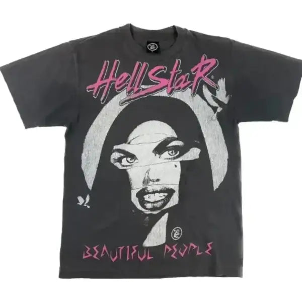 Hellstar beautiful people t-shirt - LARGE / BLACK - T-SHIRT