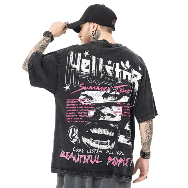 Hellstar beautiful people t-shirt - LARGE / BLACK - T-SHIRT