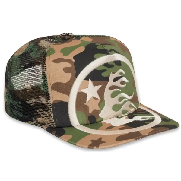 Hellstar big logo camo trucker hat - OSFA / CAMO - HATS