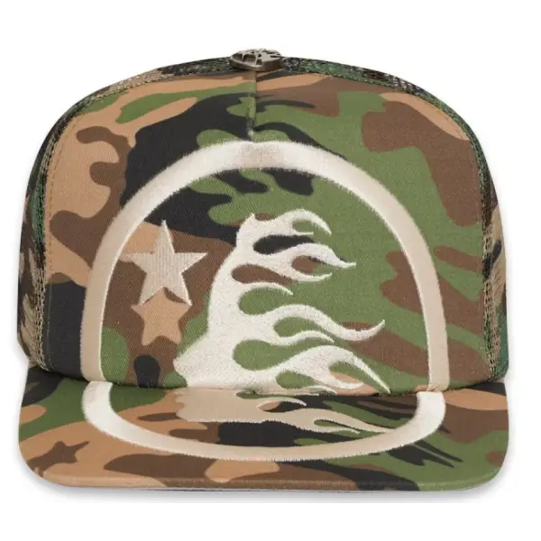 Hellstar big logo camo trucker hat - OSFA / CAMO - HATS