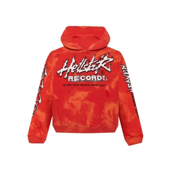 Hellstar records lava hoodie - MEDIUM / ORANGE - HOODIE