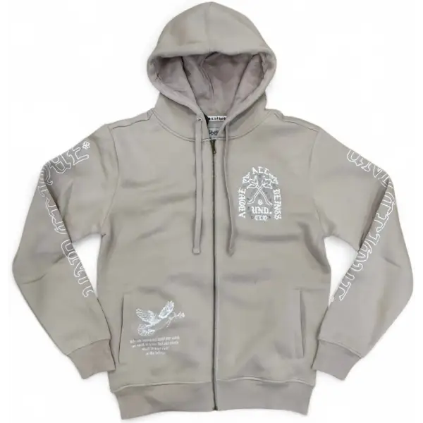 Highly undrtd above all beings zip up hoodie - HOODIE