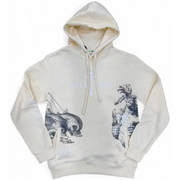 Highly undrtd divine aura pullover hoodie - SMALL / IVORY - HOODIE