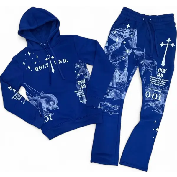 Highly undrtd divine aura sweatsuit - SMALL / ROYAL - SWEATSUITS