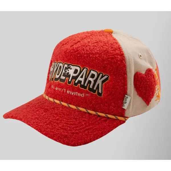 Hyde park fuzz is real trucker hat - OSFA / RED - MENS