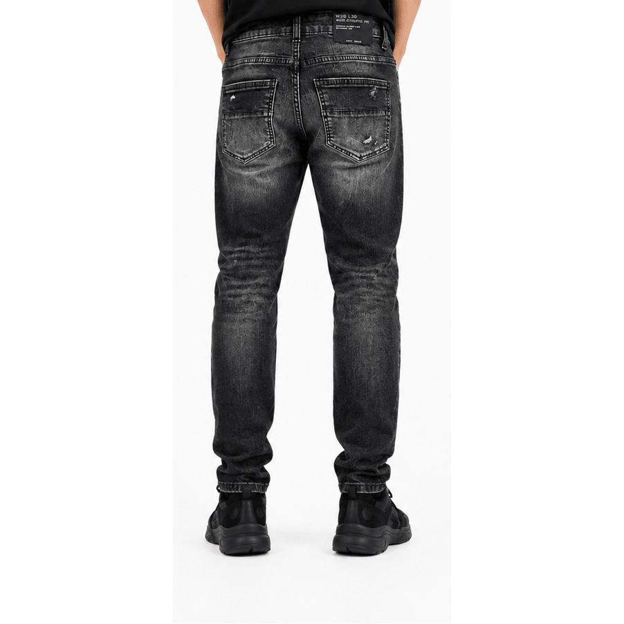 M.society slim straight fit rip and repair denim... - DENIM - Cityswagusa.com