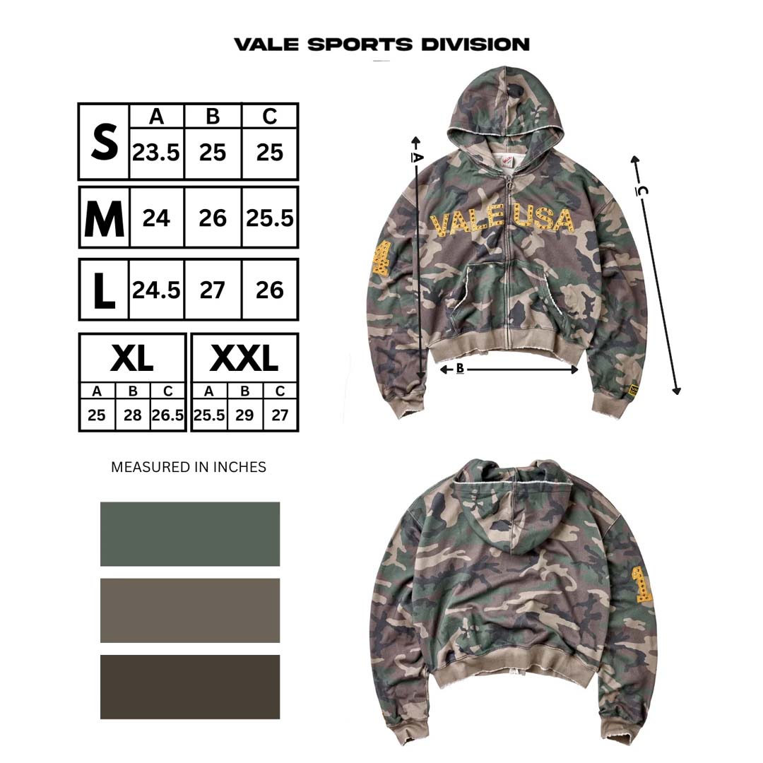 Vale forever camo zip up hoodie - HOODIE - Cityswagusa.com
