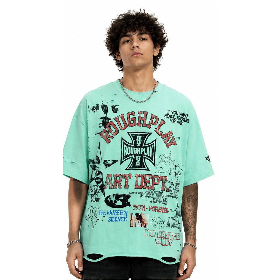 Rough play art dept lime t-shirt - T-SHIRT - Cityswagusa.com