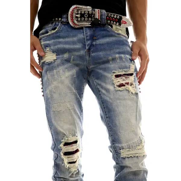 Industrial Indigo Woven Belt Denim - ECtrendsetters