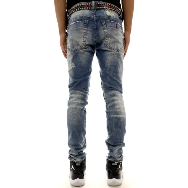 Industrial Indigo Woven Belt Denim - ECtrendsetters