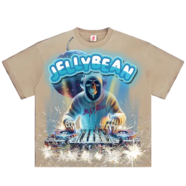 Jellybean dj t-shirt - XS / CREAM - T-SHIRT