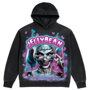 Jellybean harley quinn hoodie - XS / BLACK - HOODIE
