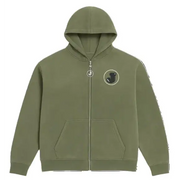 Jellybean tribal lady zip up hoodie - LARGE / OLIVE - HOODIE