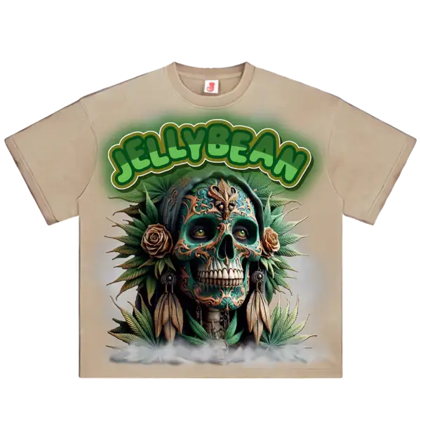Jellybean tribal t-shirt - XS / CREAM - T-SHIRT