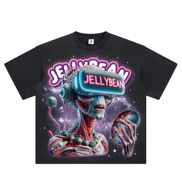 Jellybean vr alien t-shirt - SMALL / BLACK - T-SHIRT