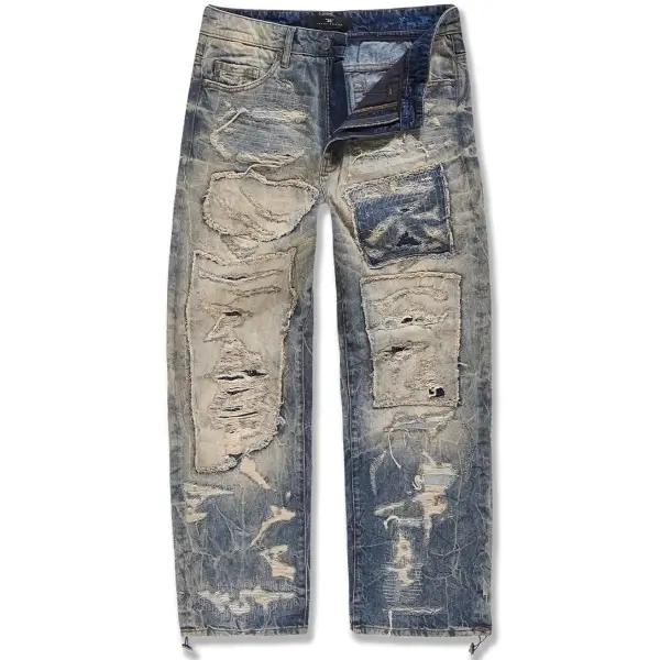 Jordan Craig Reconstructed Baggy Denim – Urban Streetwear Fashion Essential - DENIM