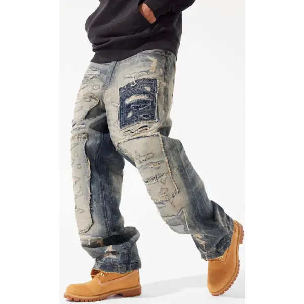 Jordan Craig Reconstructed Baggy Denim – Urban Streetwear Fashion Essential - DENIM