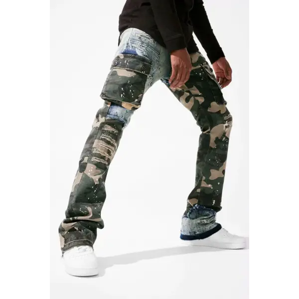 Jordan craig camo denim split stacked denim - DENIM