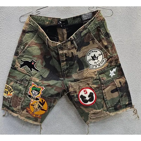 Jordan craig camo patchwork shorts - SHORTS