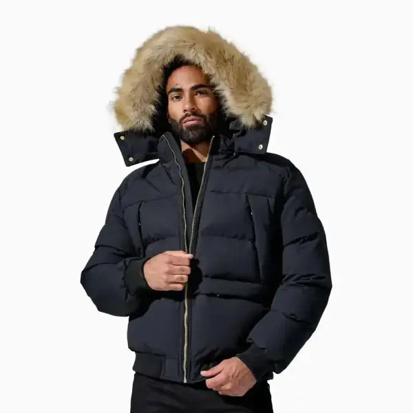 Jordan Craig Cross Bay Bomber Jacket - SMALL / BLACK - JACKET