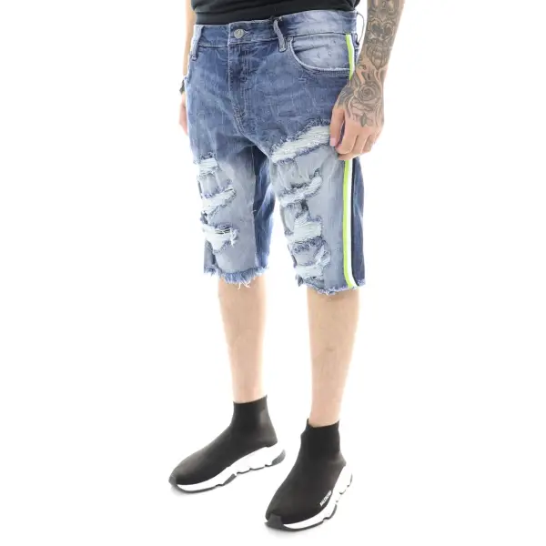 Jordan Craig Distress Track Denim Short - ECtrendsetters