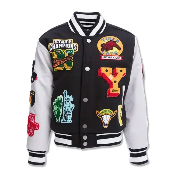 Jordan craig empire city varsity jacket - MEDIUM / BLACK - JACKET