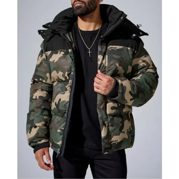 Jordan craig hooded puffer coat - SMALL / CAMO - JACKET