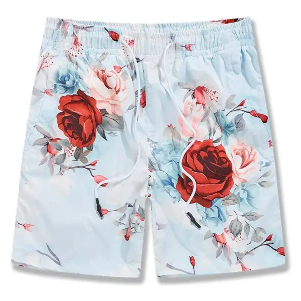 Jordan craig ibiza lounge red floral short - SHORTS