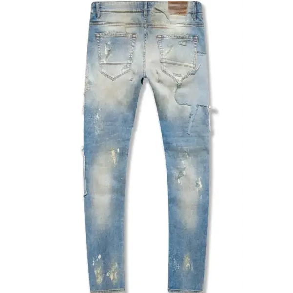 Jordan craig patchwork teared denim - DENIM