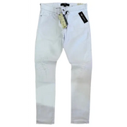 Jordan craig straight slim knee rip tapered denim - DENIM