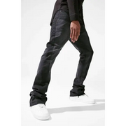 Jordan craig triple tone stacked denim - 38W/34L / BLACK - DENIM