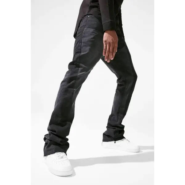 Jordan craig triple tone stacked denim - 38W/34L / BLACK - DENIM