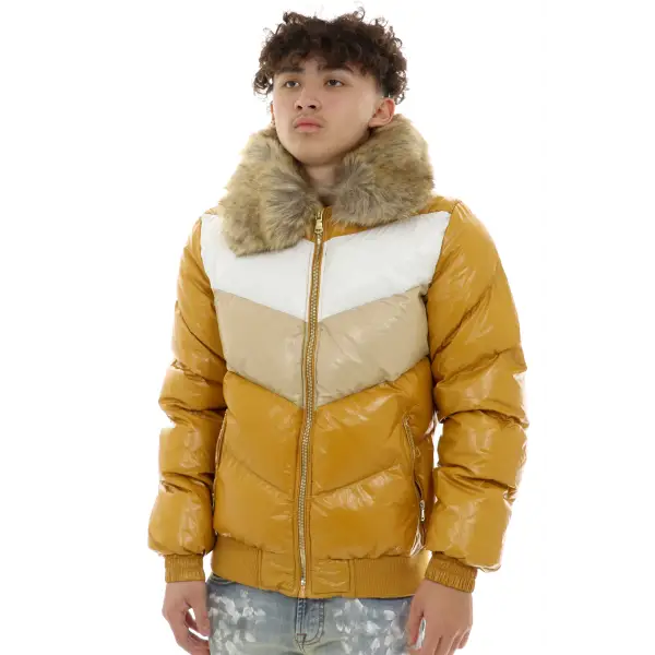 Jordan Craig Two Tone Bubble Fur Jacket - ECtrendsetters