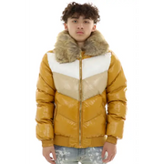 Jordan Craig Two Tone Bubble Fur Jacket - ECtrendsetters