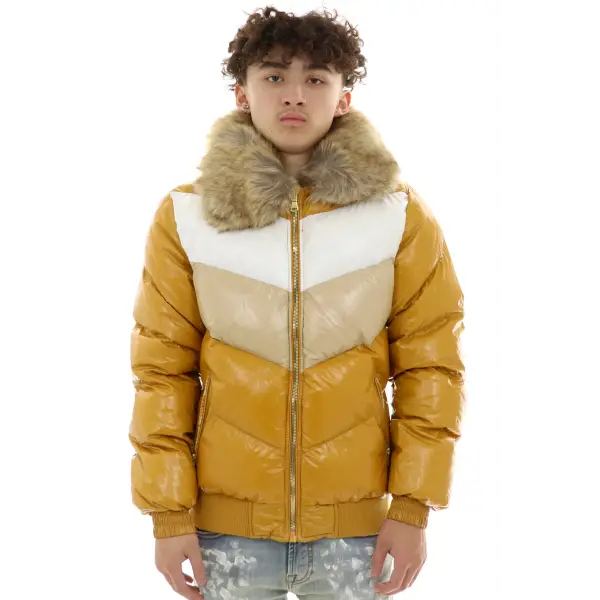 Jordan Craig Two Tone Bubble Fur Jacket - ECtrendsetters