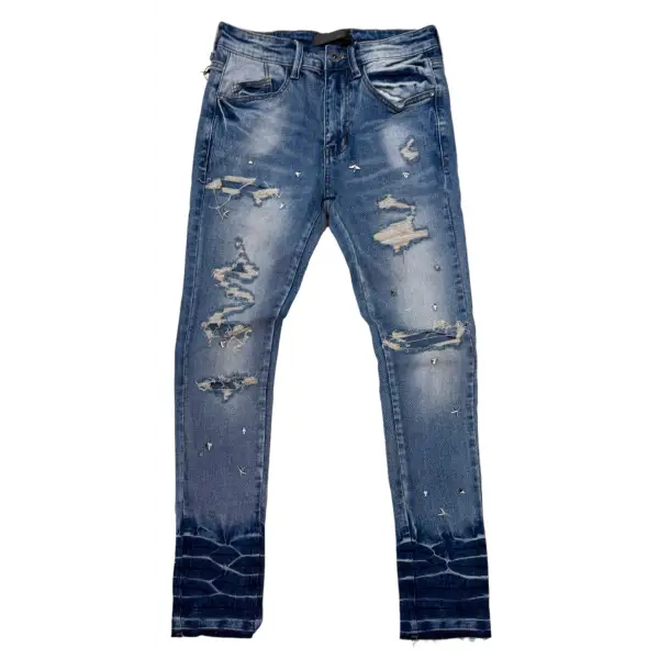 Kdnk rhinestone embellish denim - DENIM