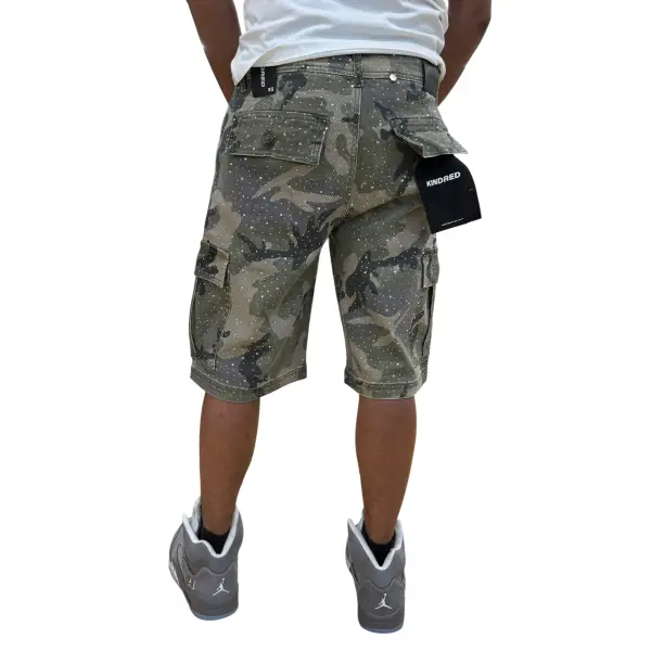 Kindred camo rhinestone cargo shorts - SHORTS