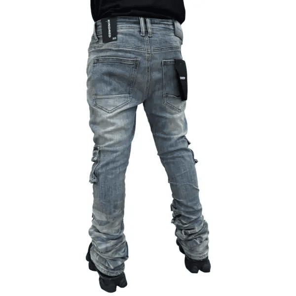 Kindred stacked utility denim jeans by Kindred