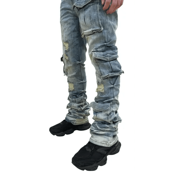 Kindred stacked utility denim jeans by Kindred
