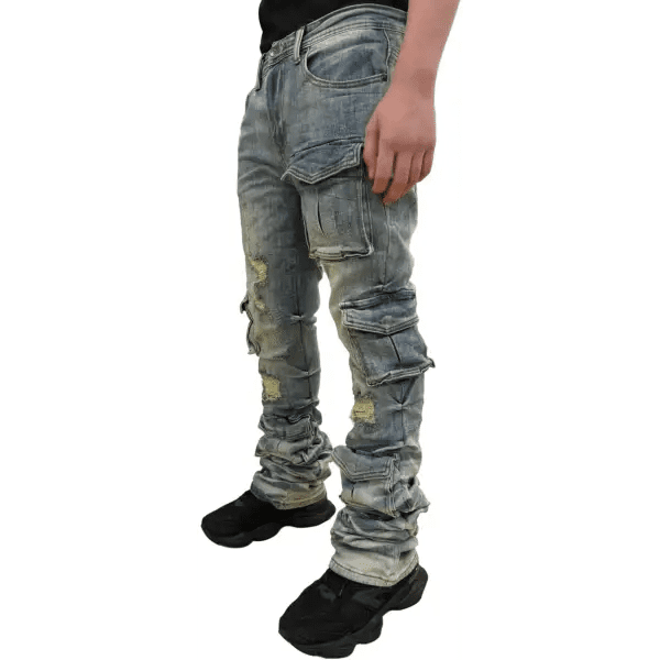 Kindred stacked utility denim jeans by Kindred