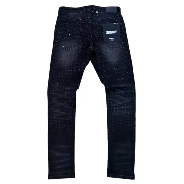 KNDK allover rhinestone skinny denim - DENIM SHORTS