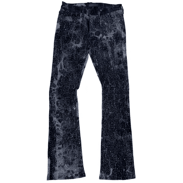 KNDK allover rhinestone stacked denim - DENIM SHORTS - Cityswagusa.com