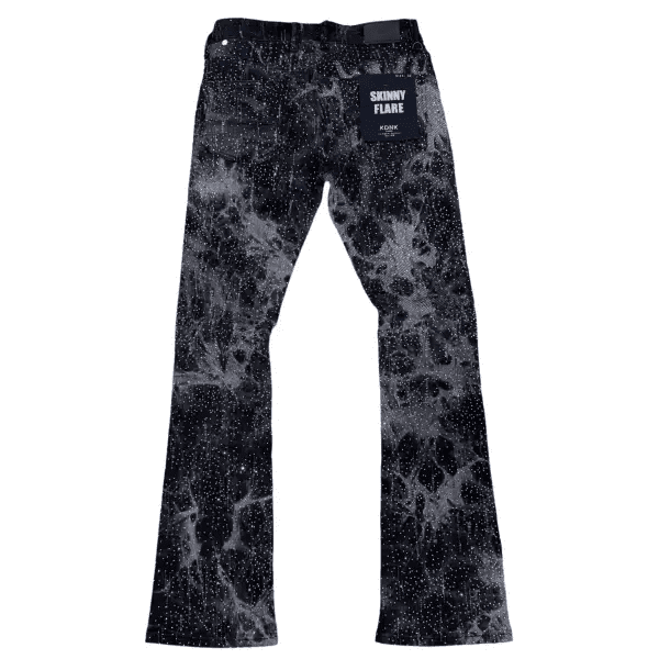 KNDK allover rhinestone stacked denim - DENIM SHORTS - Cityswagusa.com