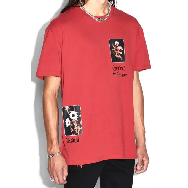 Ksubi icons biggie ss crimson t-shirt - T-SHIRT