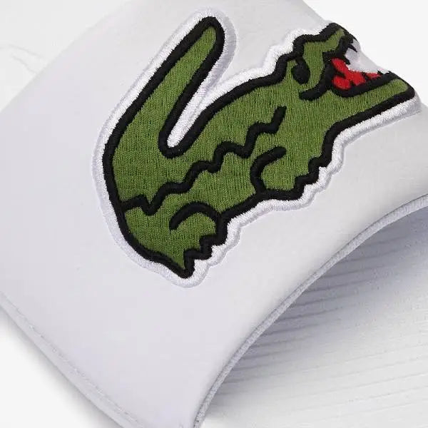 Lacoste white alligator slide - SANDALS